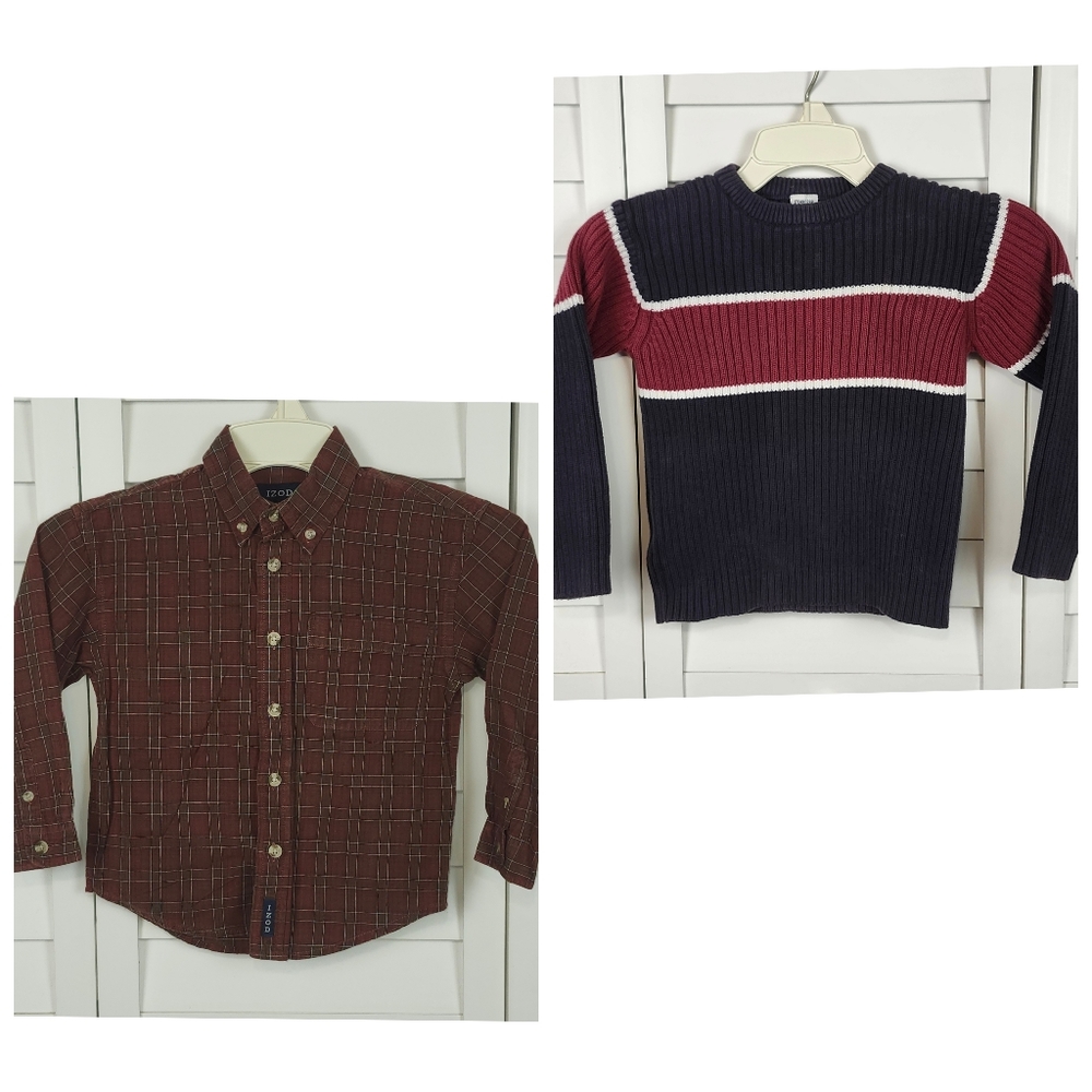 IZOD Shirt / GYMBOREE Sweater Bundle, sz. 5